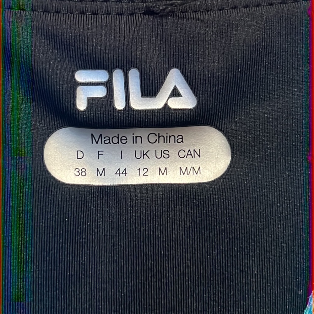 FILA Tennis Pickleball Athletic Racerback Tank Space Dyed Heathered Teal Top M - Picture 7 of 7